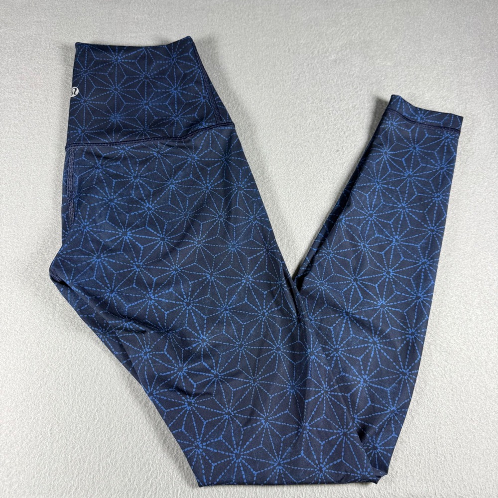 Lululemon Wunder Under Pant Luxtreme Sashico Star Blue Leggings Size 6 W5F47S